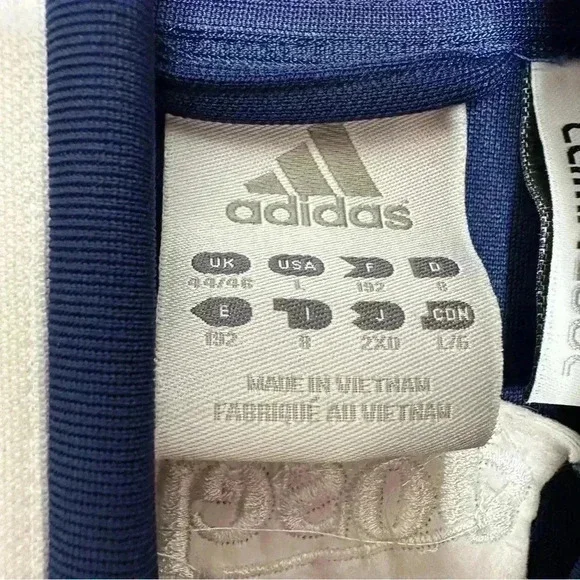 Adidas Condivo Full Zip Training  Jacket Joseph Blue & White Size Large - Picture 5 of 16